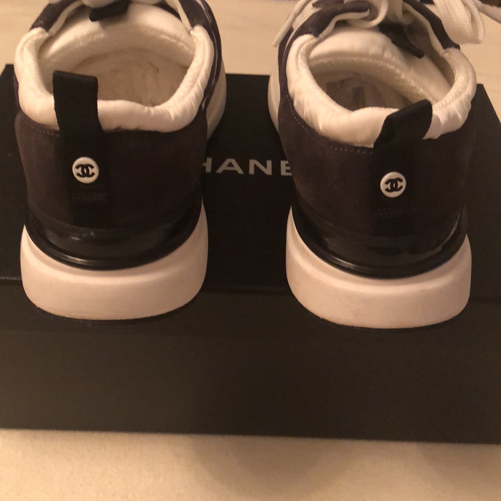 Chanel CC Logo Cloth Trainers - Picture 6 of 15